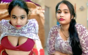 Desi Friends Duo Big Boobs Saree Blouse Drop Tease Ultra Hot Bedroom Mms Style