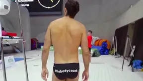 Peeping Tom Spots Hot Guy Adjusting Bulge in Tight Speedo – Voyeur Alert
