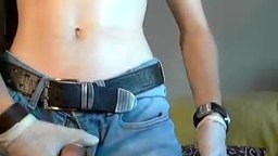 Euro Alex Plays with His Dick in Jeans