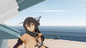 MMD KanColle Addiction Big Seven Nagato commander cum swallow 3d hentai