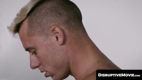 Military studs Elliot and Justin flipfuck each other's tight holes in barracks