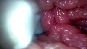 Endoscope Camera Records My Wife's G Spot. Educational Video Close up