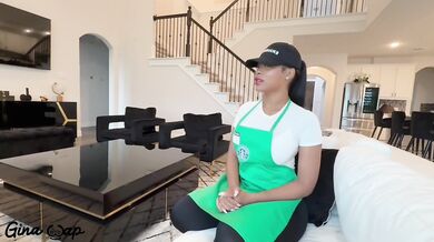 Busty Starbucks Barista Gets Fucked By BBC After Her Shift!!!