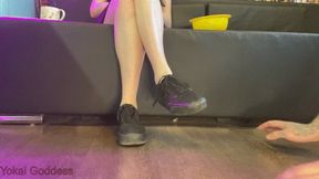 Vans licking, face as a footrest and soft face standing