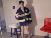 Hot Naked Firefighter Cumming Just 4 U All!
