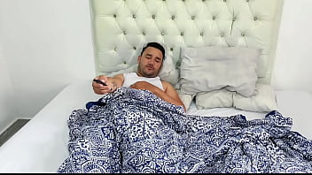 Stepfather wakes up horny in the morning and fucks his stepson&#039_s ass thinking she was his wife. Leaves her ass filled with a lot of semen