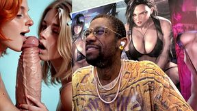 delicious naughty blonde and ginger teens licking a bwc while cumming, ai generated