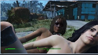 Lesbian sex right on the road to the village | fallout 4 vault girls