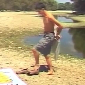 Ripped Studs Trade Intense Outdoor Blowjobs
