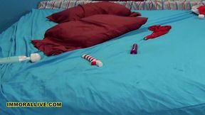 santa gives mega busty teen brooke wylde her first threesome! – immoral live