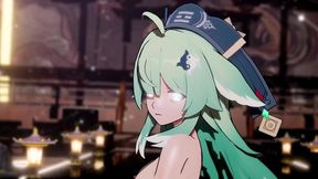 honkai star rail huohuo hentai fox girl kitsune nude dance hit and run mmd 3d emerald tail