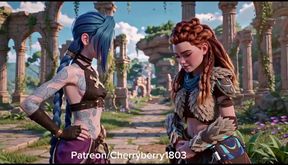 Jinx and aloy - lesbian