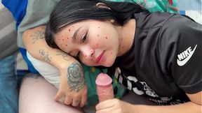 Latina teen seduces with a surprise under her shirt