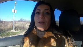 tight cameltoe tease, public lingerie shopping & facial by the train tracks