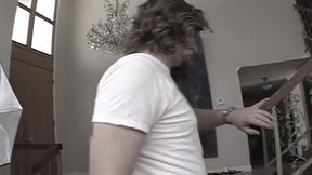 Blonde Milf gags on a huge cock then ride it to a mouth cumshot