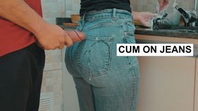Cumming On My Maids Big Ass With Jeans While She Was Washing Dishes In The Kitchen