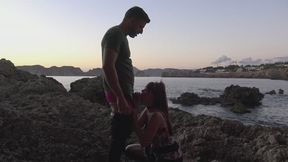 Sensual outdoor with standing positions
