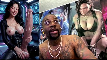 Transgender Anti-Piracy Crime Squad Jerking Off Her Hard Cum Filled Girl Cock, AI Generated