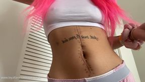 Belly Button Fetish with Stretching and Fingering