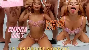 15 Men Blowbang Bukkake - Part I - Pervrt