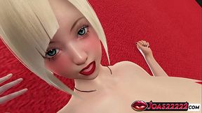 Sexy Blonde Silvia in Red Dress - Rule34 Animation Featuring Squatting Big Tits Play &mdash;  Close-Up Wet Pussy Fingering &mdash;  and Desk Cunnilingus with a Squirt Ending in Rule34