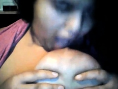 Arab Babe Shows Off Her Big Tits on Webcam