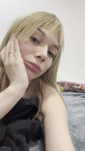 Homemade teen babe with long hair teases on OnlyFans