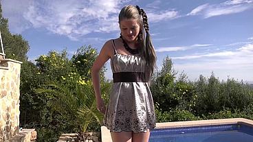 Hot 20 Year Old in Summer Dress Gets Fucked Raw by Model Coach in Finca