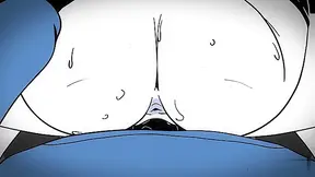 Mime and Dash fuck in black and white cartoon threesome for money