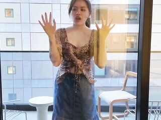 three TRANS GALS screw hawt Lesbo neighbour after getting CAUGHT Spying - Voyeur turns into gorgeous cute hung MTF Gal (OF promo)