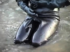 Extreme fetish latex play