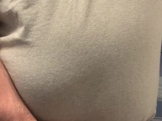 Ebony underclothing jacking off thru fly