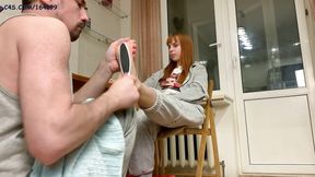 Amateur real femdom foot servitude - Scrubs foot dust of Mistress Kirae's feet