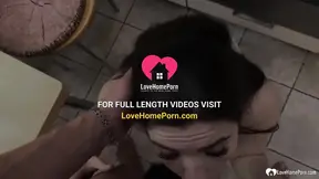 Busty brunette gets hard-fucked in various kitchen positions