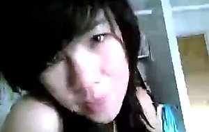 Asian college girl makes video for bryant
