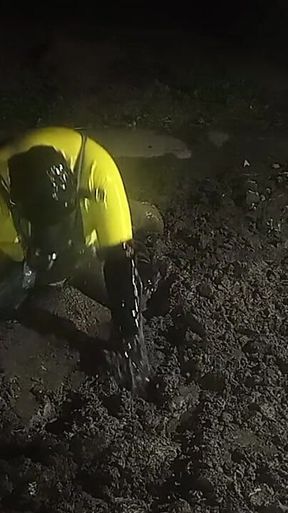 Latex High-vis Worker Drone Mud Fuck