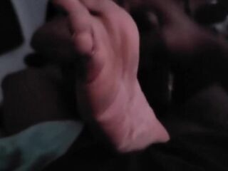 1023FEET step sibling gives handjob with soft soles