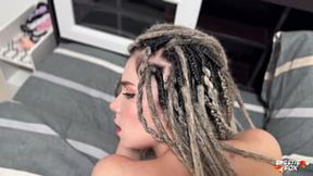 Colossal-Booty Beauty Deepthroats and Swallows Cum POV