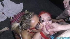 Stunning halloween bukkake with Alexxavice