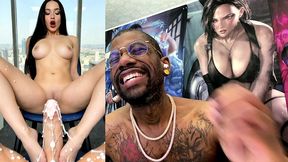 tight bald pussy slut gives you a footjob until you cum real hard, ai generated