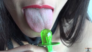 Save A Cock, Suck A Ring Pop With Viva Athena's Long Tongue