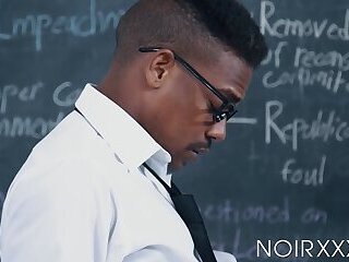 Ebony dudes Adrian Hart and Tony Genius set the books aside to fuck one another