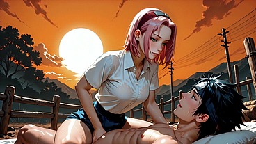 Sakura is fucked by Sasuke after a long trip- ai porn-anime-audio en español - sakura es follado por sasuke despues de un largo viaje- ai porn-anime-audio en español