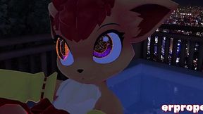 Furry Fuck Fest in VRChat: Vulpix Slut Fucked by Umbreon While Cuck Watches