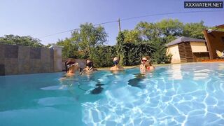 Swimming pool foursome sex amazing freaky