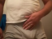 Tenting in my grey briefs