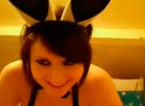 I got my own playboy bunny in bed and it is my girlfriend