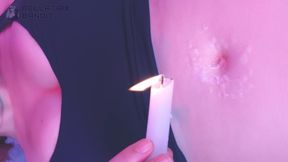 Filling my belly button with hot candle wax
