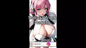 Ai Sakura shows off huge boobs and her wet vagina