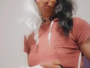 vibrator tease through party dress
